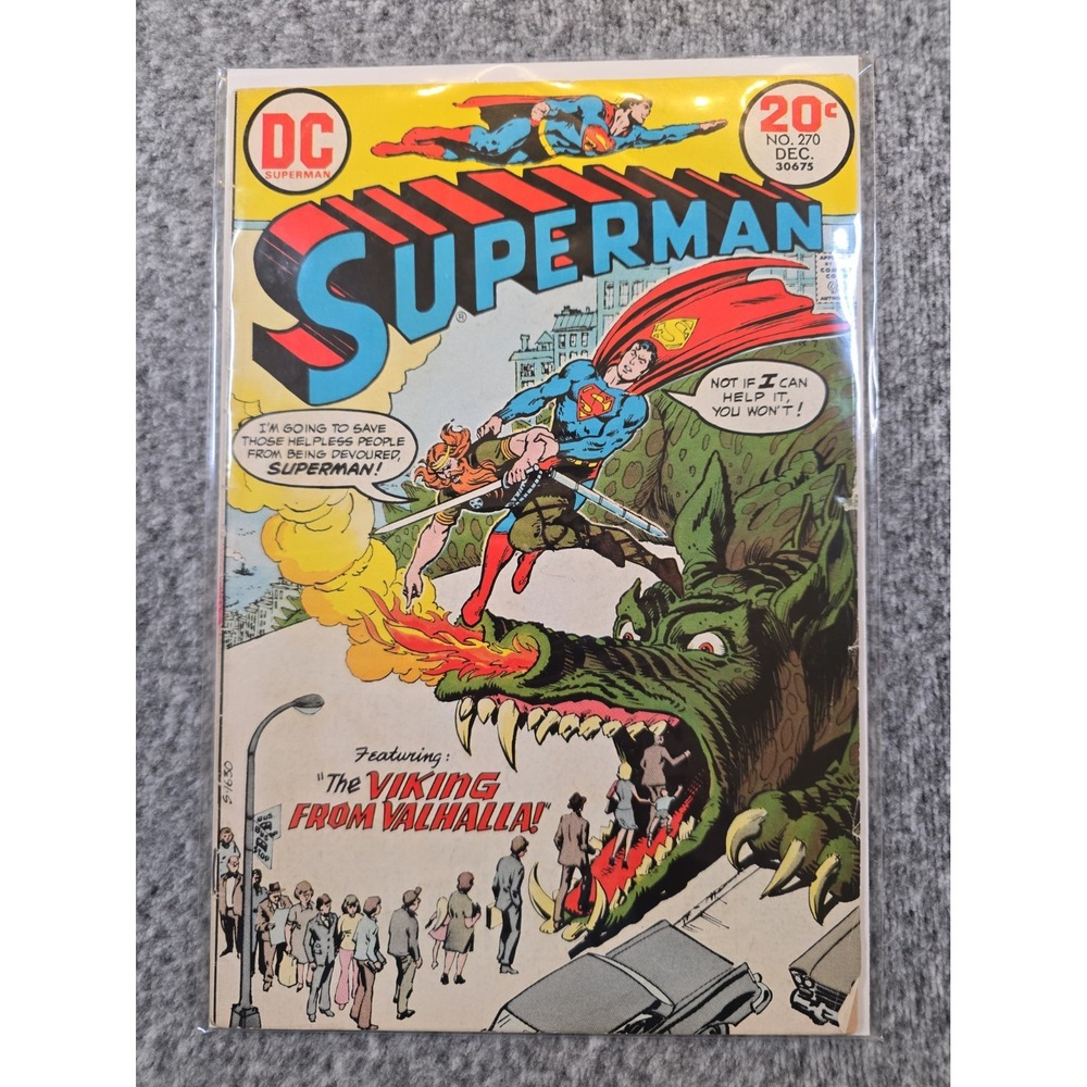 Superman 270 DC Comics 1973 Bronze Age Nick Cardy Cover Viking from Valhalla
